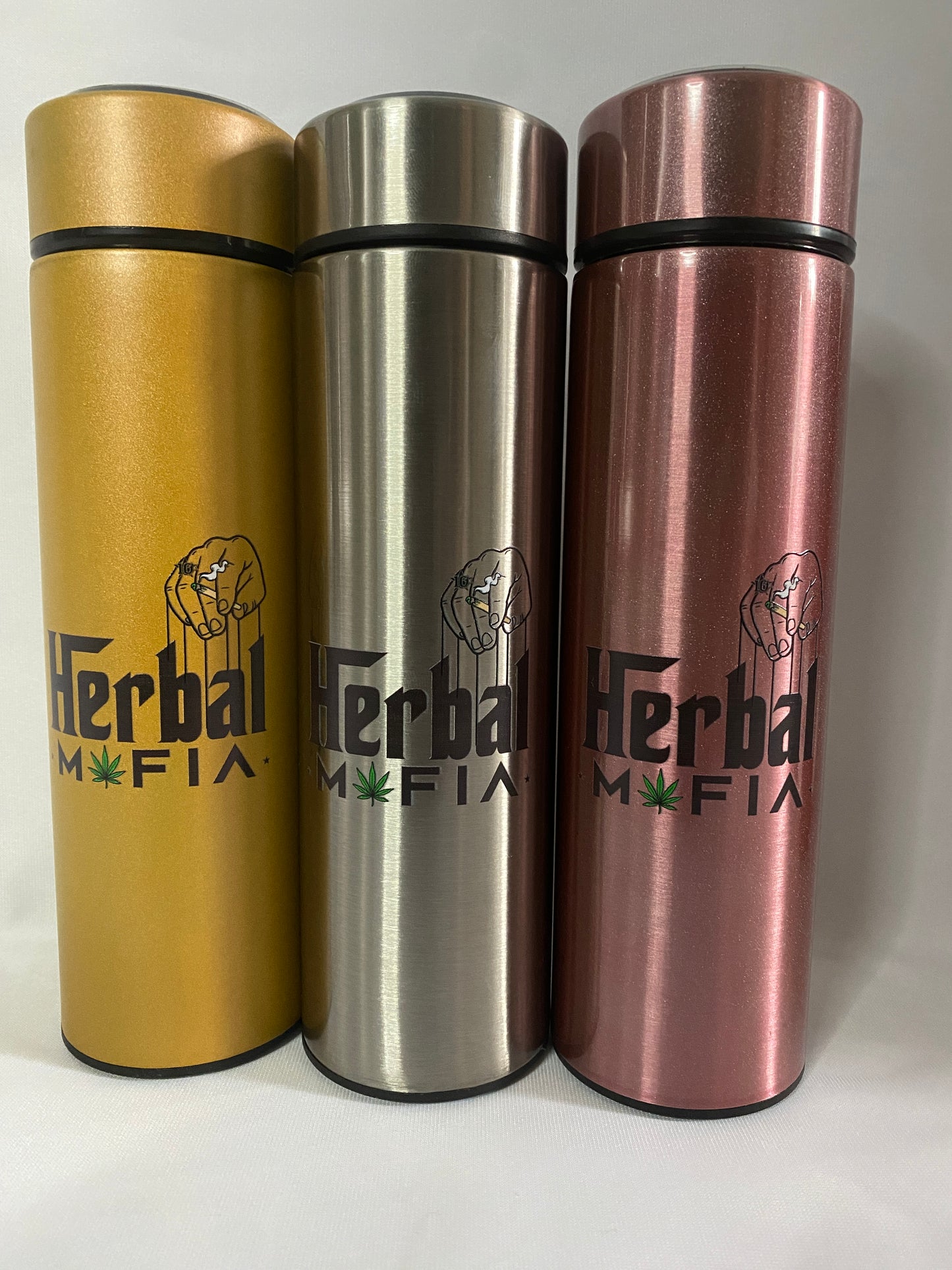 Herbal Mafia flasks used for storing hot and cold liquids