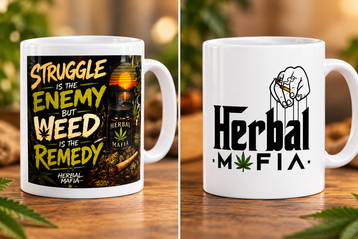 Struggle Is The Enemy But Weed Is The Remedy - Herbal Mafia Coffee/Tea Mug